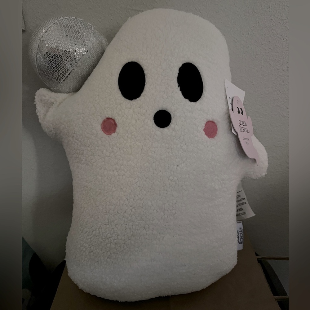 Disco Ball Ghost Pillow by Goblin & Ghoul